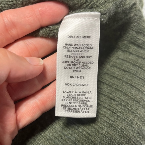 Vineyard Vines Cashmere cable knit crewneck green sweater size xxs - Picture 3 of 8